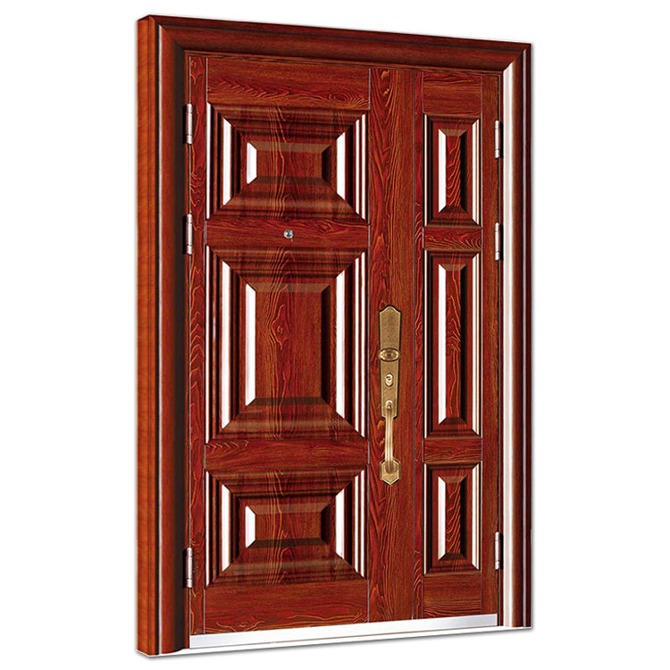Foshan Factory Luxury Design High Quality Single Double Exterior Security Steel Door Price