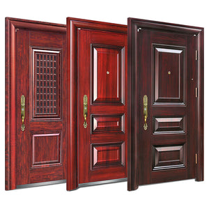Prettywood Africa Popular Factory Price Modern Main Metal Exterior Bulletproof Security Doors