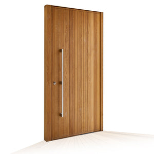 Prettywood Good Quality Exterior House Front Entrance Wooden Pivot Door For Sell