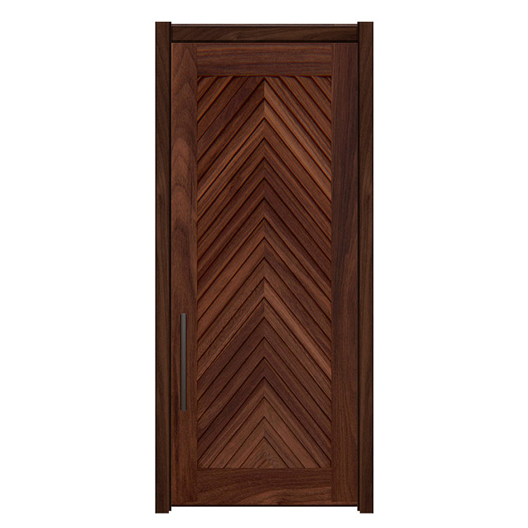 Prettywood Foshan Solid Walnut Herringbone Designs Waterproof Modern Room Wooden Interior Doors