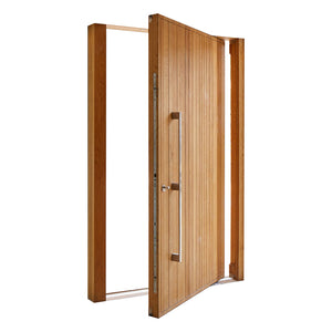 Prettywood Good Quality Exterior House Front Entrance Wooden Pivot Door For Sell
