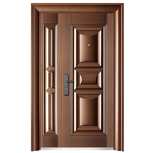 Foshan Factory Luxury Design High Quality Single Double Exterior Security Steel Door Price