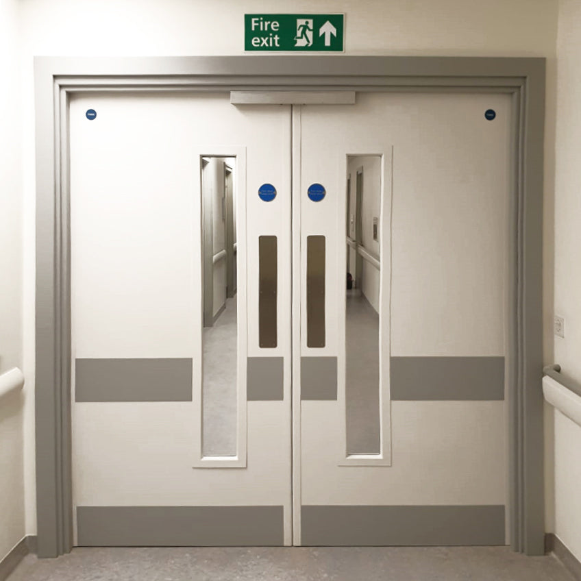 Prettywood Hospital Interior Room Exit Design Fire Rated Vision Panel Room Door With Certificates