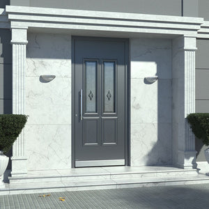 Prettywood Hotel Commercial Stainless Steel Exterior Front Entry Metal Security Door